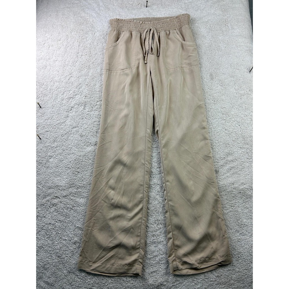Nurture Pants Womens Medium Wide Leg Elastic Waist Drawstring Casual Pockets